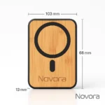 FSC Bamboo 5000mAh Magnetic Wireless Power Bank with Foldable Stand - TA-N005 - Image 6