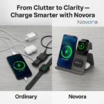 Novora 3-in-1 Foldable Magnetic 15W Wireless Charger - TA-N008 - Image 3