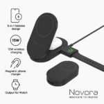 Novora 3-in-1 Foldable Magnetic 15W Wireless Charger - TA-N009 - Image 4