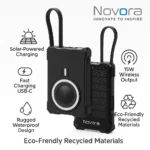 Novora 10000mAh 5-in-1 Magnetic Solar Power Bank - TA-N015 - Image 5