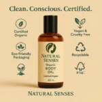 Natural Senses Organic Body Oil 100ml - TA-NS005 - Image 5