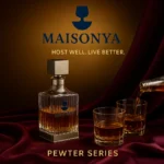 Pewter Whiskey Decanter - Square Crystal - TA-M0019 - Image 9