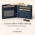 Cactus Leather Wallet with Zip - TA-KD022