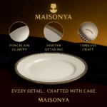 Pewter Rimmed Porcelain Plate - TA-M0024 - Image 5