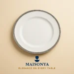 Pewter Rimmed Porcelain Plate - TA-M0024