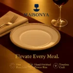 Pewter Rimmed Porcelain Plate - TA-M0024 - Image 2