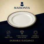 Pewter Rimmed Porcelain Plate - TA-M0024 - Image 9