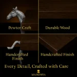 Pewter Wood Serving Tray - Equestrian - TA-M0025 - Image 7