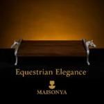 Pewter Wood Serving Tray - Equestrian - TA-M0025