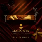 Pewter Teak Wood Serving Tray - Stag - TA-M0026 - Image 4