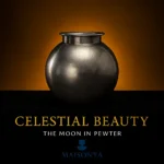 Pewter Moon Shaped Vase - TA-M0027