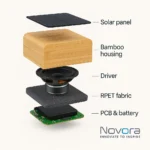 Solar Bluetooth Speaker Bamboo - TA-N019 - Image 8