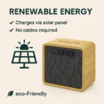 Solar Bluetooth Speaker Bamboo - TA-N019 - Image 11