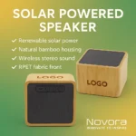Solar Bluetooth Speaker Bamboo - TA-N019 - Image 6