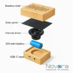 Solar Bamboo Wireless Speaker - TA-N032 - Image 7