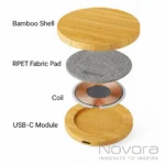 Bamboo RPET Wireless Charger - TA-N033 - Image 6