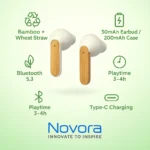 Bamboo Wheat Straw Wireless Earbuds - TA-N034 - Image 9