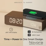 Coffee Fiber Wireless Charger Alarm Clock - TA-N043 - Image 4