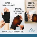 Fingerless Electric Heating Gloves - TA-NM-017 - Image 2
