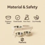 Pet Feeder Elevated Double Bowl - Stainless Steel - TA-PV017 - Image 7