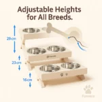 Pet Feeder Elevated Double Bowl - Stainless Steel - TA-PV017 - Image 9