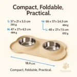 Portable Foldable Silicone Double Bowl - TA-PV019 - Image 6