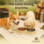 Portable Foldable Silicone Double Bowl - TA-PV019 - Image 3