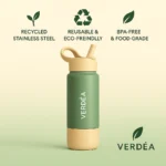 Water Bottle with Silicone Straw Lid - TA-VR-0017 - Image 11