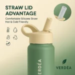 Water Bottle with Silicone Straw Lid - TA-VR-0017 - Image 9
