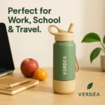 Water Bottle with Silicone Straw Lid - TA-VR-0017 - Image 2