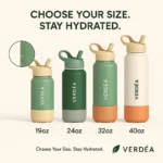 Water Bottle with Silicone Straw Lid - TA-VR-0017 - Image 5